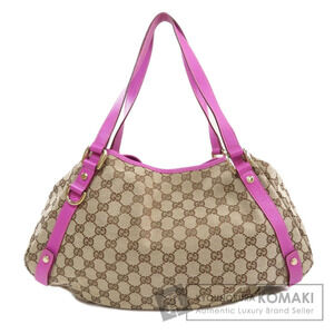 Gucci GG Canvas Abbey Shoulder Bag beige pink